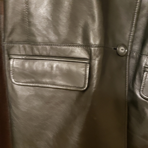 MARGARET GODFREY  100% LEATHER COAT - Picture 3 of 5